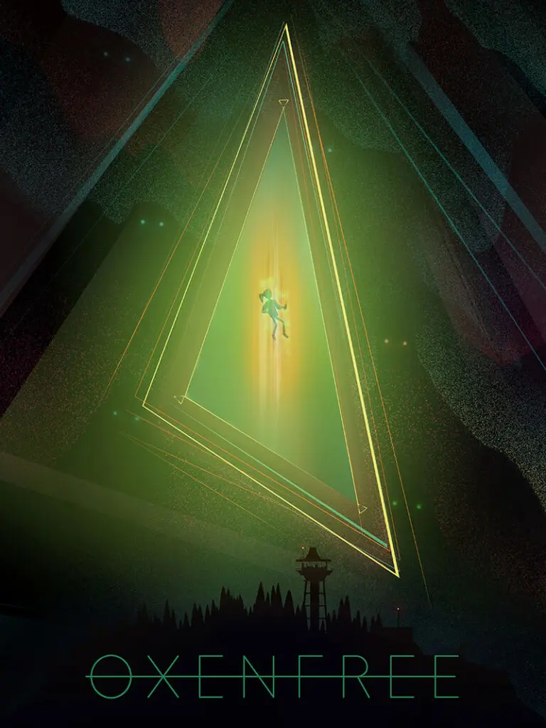 Oxenfree case study thumbnail for narrative and localisation QA on mobile, focused on subtitle timing and readability.
